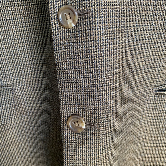 Chaps 100% Wool Blazer Sport Coat Jacket Sz.44L Brown Tweed Pattern 2 Button - Picture 6 of 10